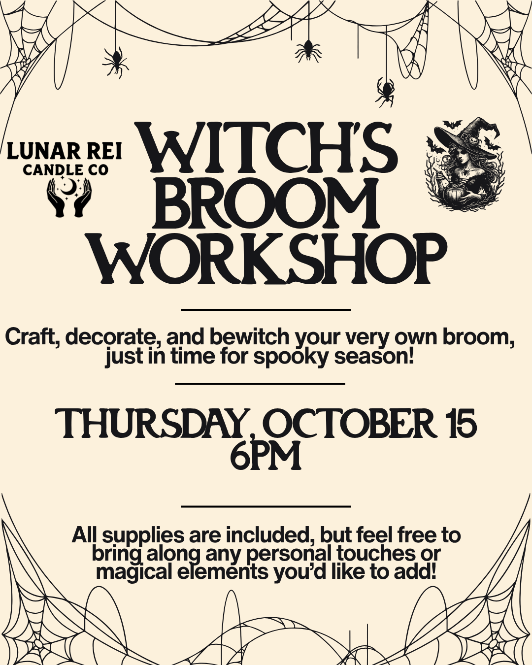 Broom Workshop October 15 6PM