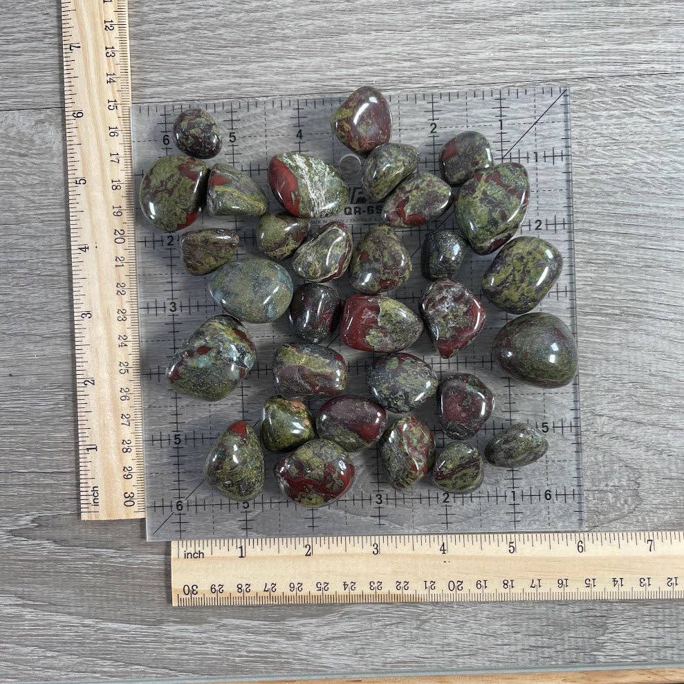 Dragon Bloodstone Tumbled Stones 1 lb Lot – Bulk Polished Crystal Gemstones