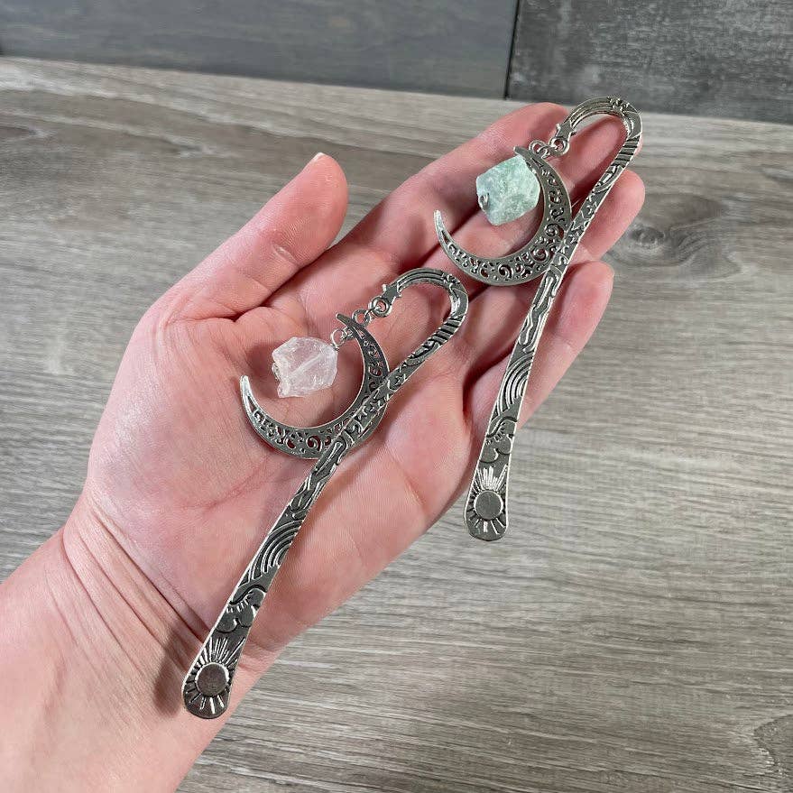 Gemstone Moon Bookmarks – Crystal Book Accessories