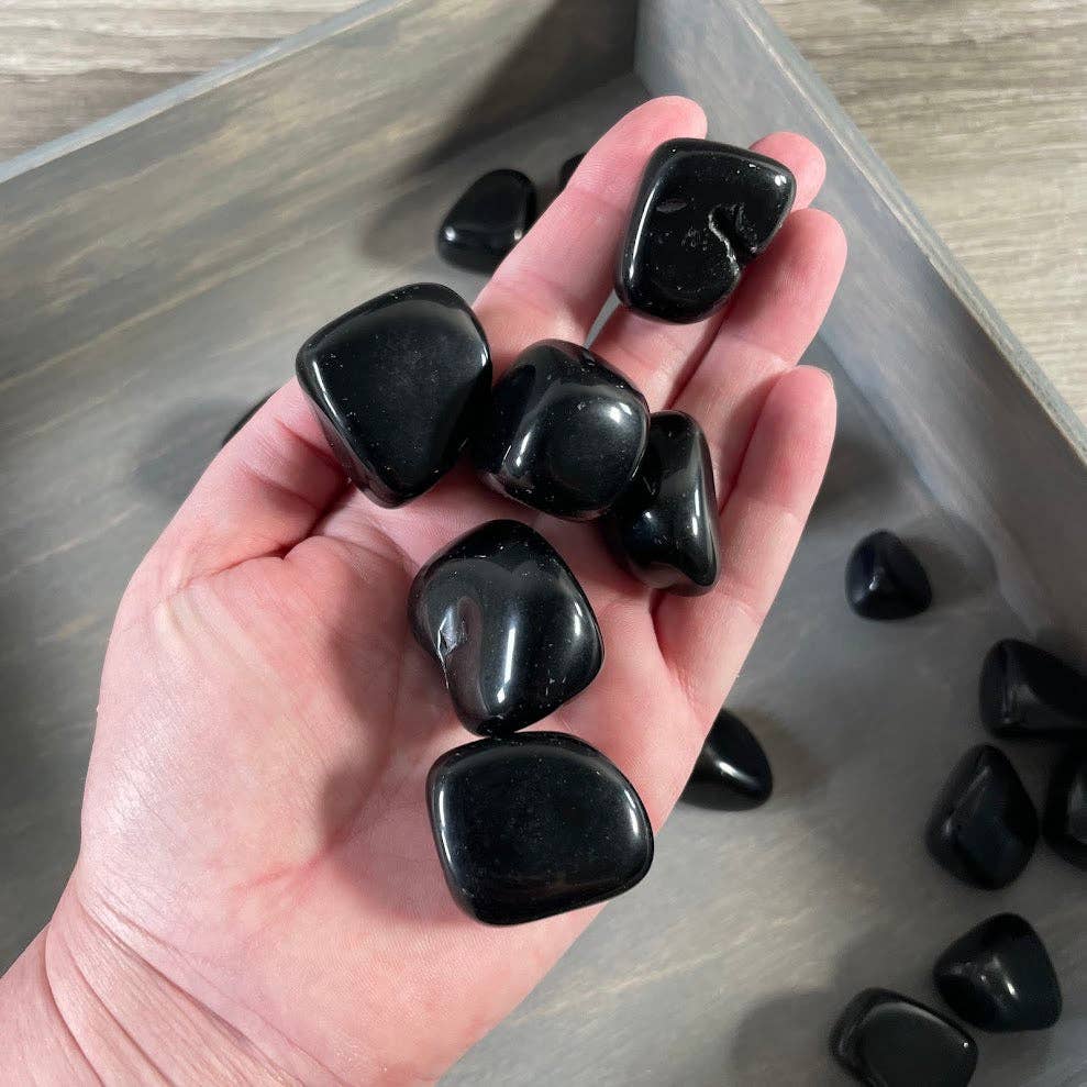 Obsidian Tumbled Stones – 1 Pound Lot of Crystals