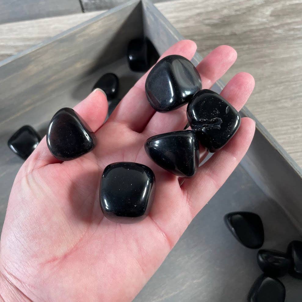 Obsidian Tumbled Stones – 1 Pound Lot of Crystals