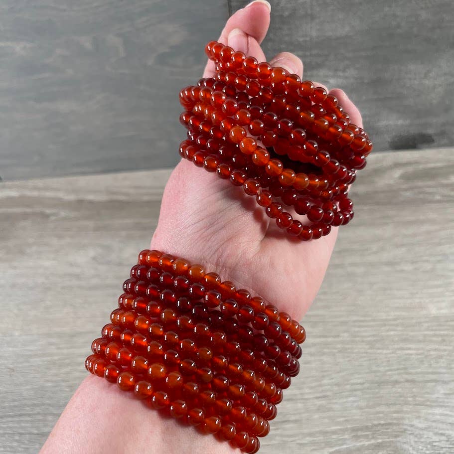 Gemstone Beaded Stretch Bracelets 6mm  – Bulk Jewelry