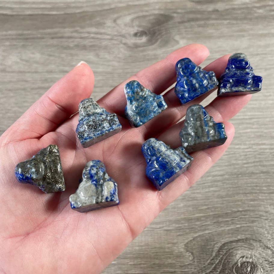 Gemstone Buddha Figurines Small – Assorted Crystal Statues