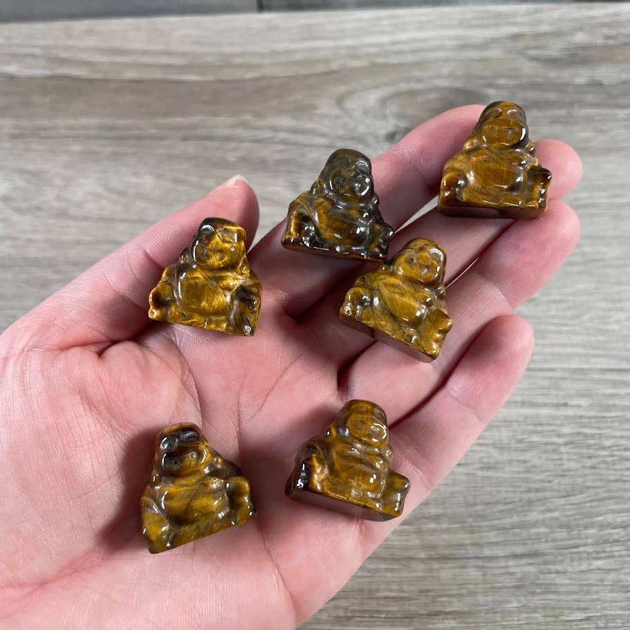 Gemstone Buddha Figurines Small – Assorted Crystal Statues