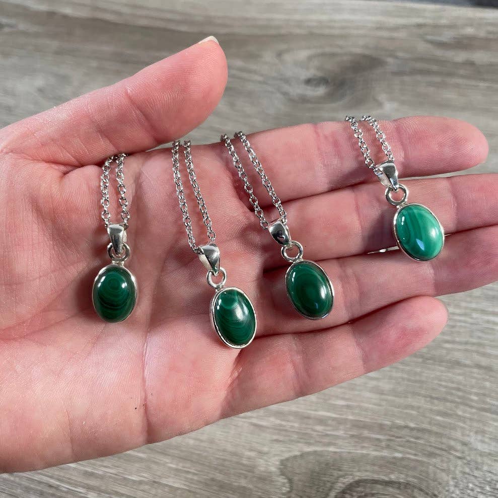 Sterling Silver Oval Gemstone Pendants - Assorted Crystal Jewelry Wholesale