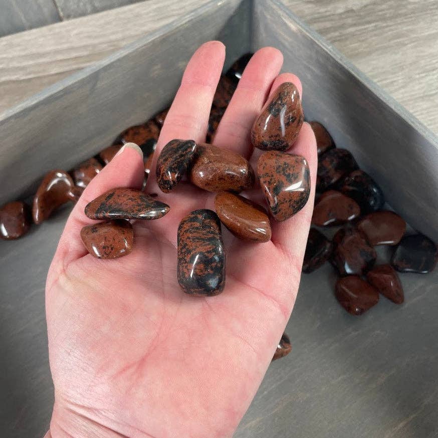 Mahogany Obsidian Tumbled Stones - 1 LB Bulk Wholesale