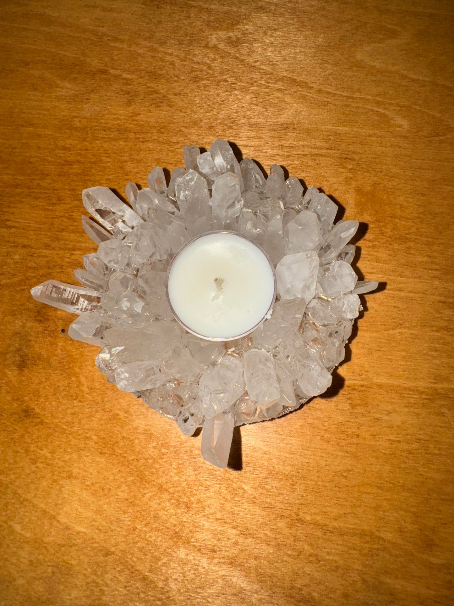 Lemurian Quartz Candle Holder