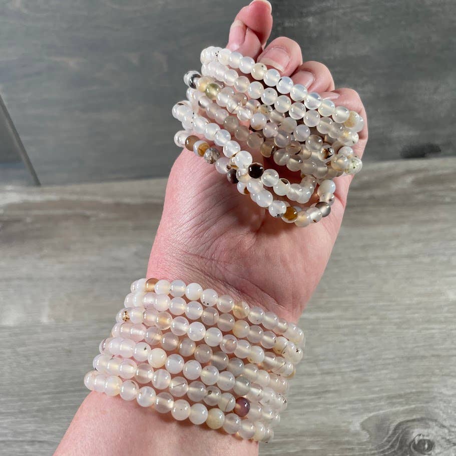 Gemstone Beaded Stretch Bracelets 6mm  – Bulk Jewelry