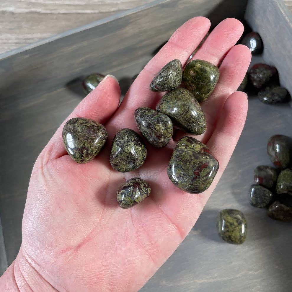 Dragon Bloodstone Tumbled Stones 1 lb Lot – Bulk Polished Crystal Gemstones