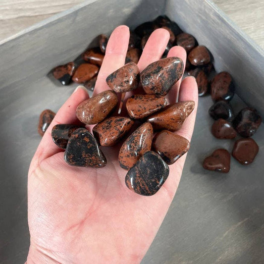 Mahogany Obsidian Tumbled Stones - 1 LB Bulk Wholesale
