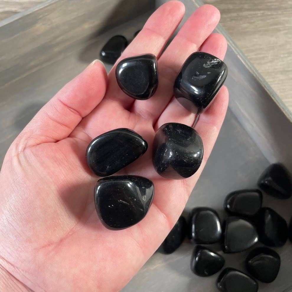 Obsidian Tumbled Stones – 1 Pound Lot of Crystals