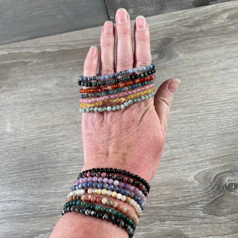 Bracelets Gemstone Bead 4mm -  Crystal Shops & Gift Retailers