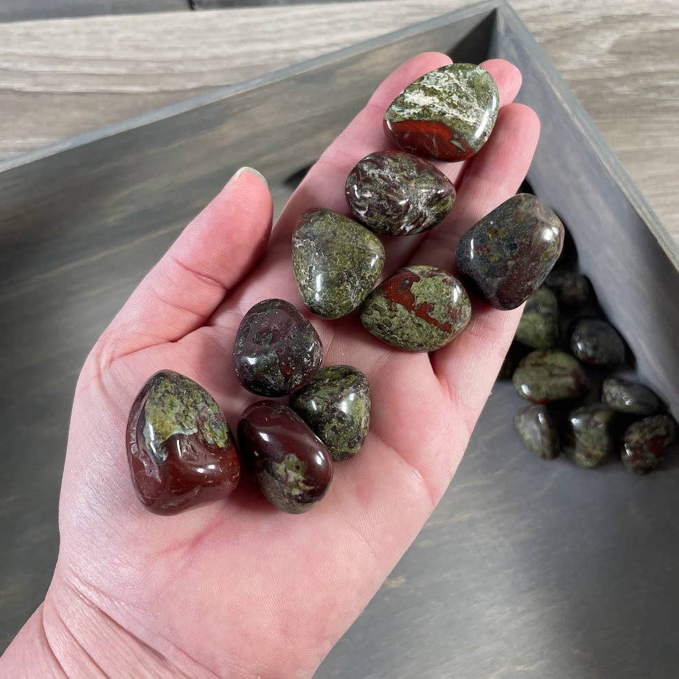 Dragon Bloodstone Tumbled Stones 1 lb Lot – Bulk Polished Crystal Gemstones