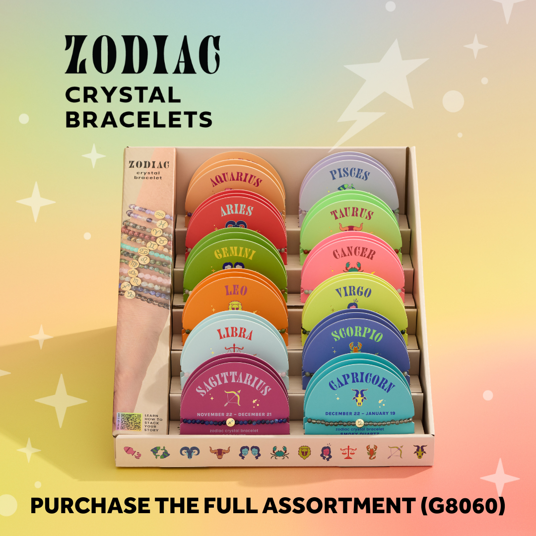 Aquarius Mini Zodiac Bracelet – 4mm Crystal Beads