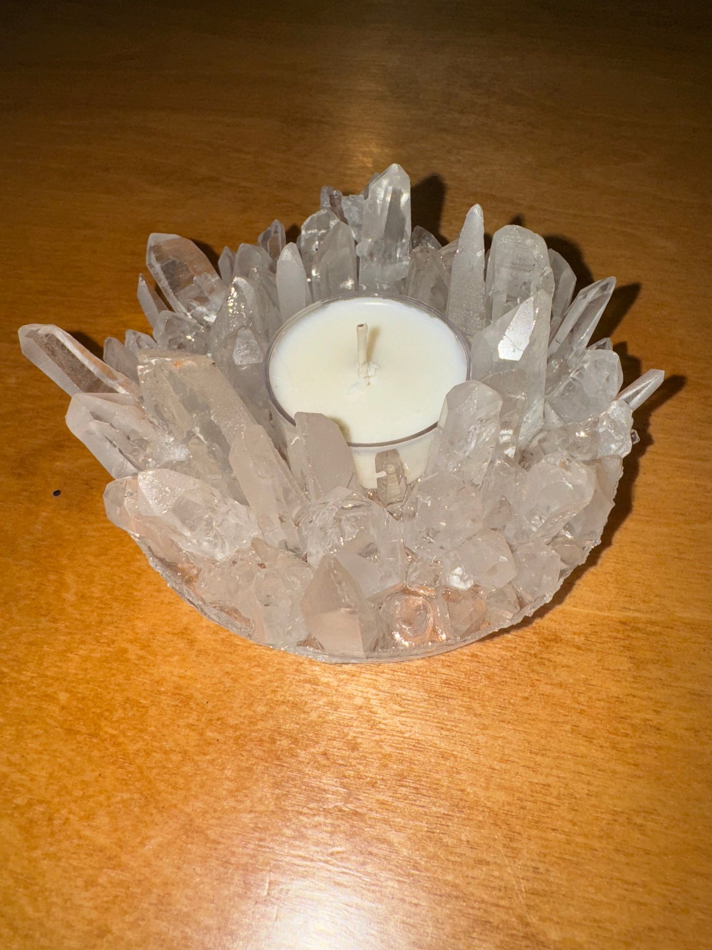 Lemurian Quartz Candle Holder