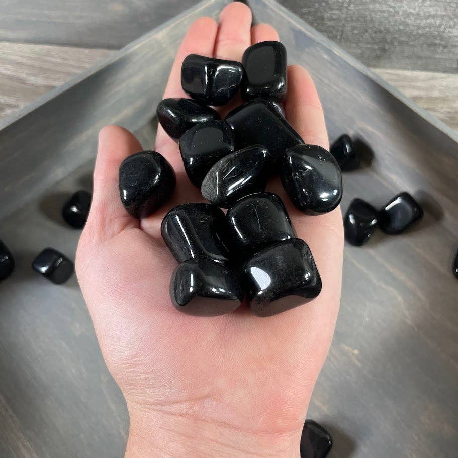 Obsidian Tumbled Stones – 1 Pound Lot of Crystals