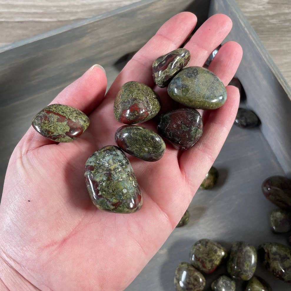 Dragon Bloodstone Tumbled Stones 1 lb Lot – Bulk Polished Crystal Gemstones