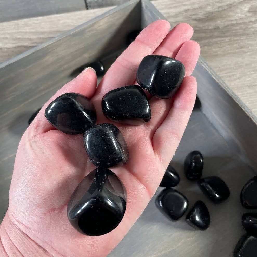 Obsidian Tumbled Stones – 1 Pound Lot of Crystals