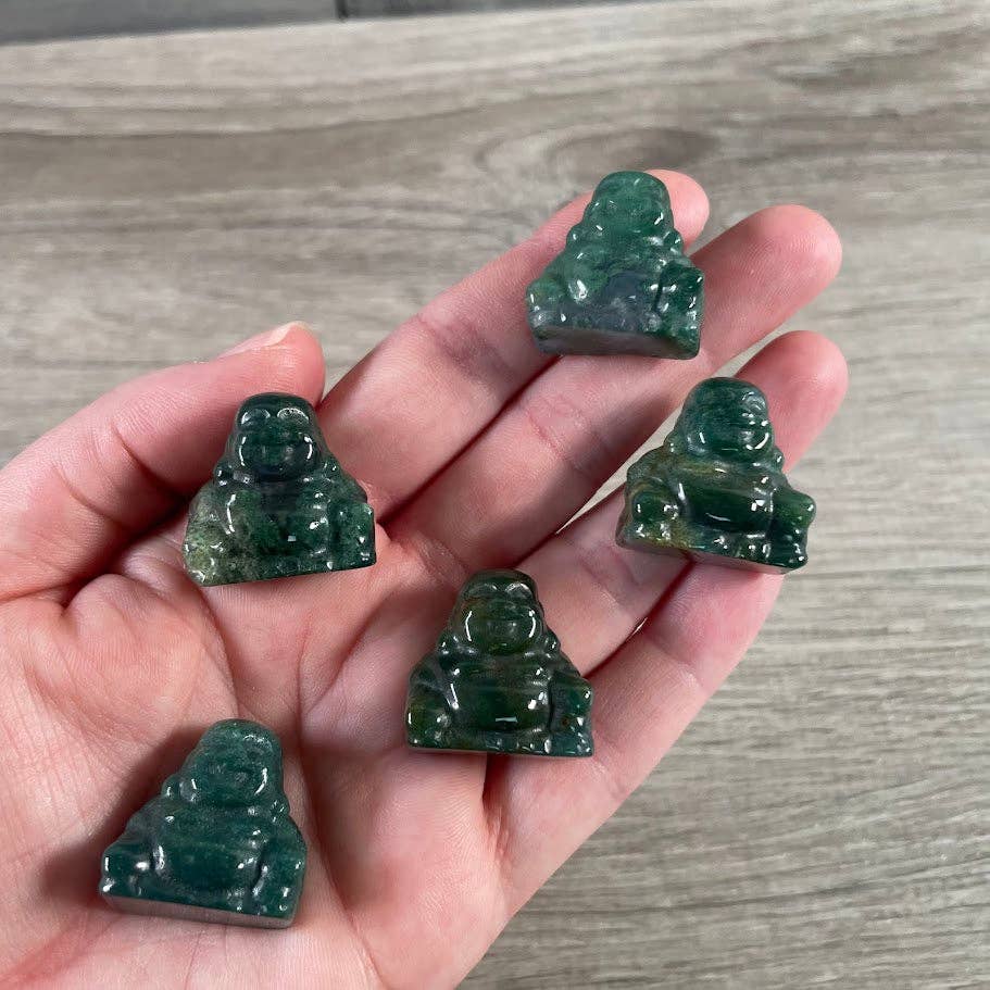 Gemstone Buddha Figurines Small – Assorted Crystal Statues