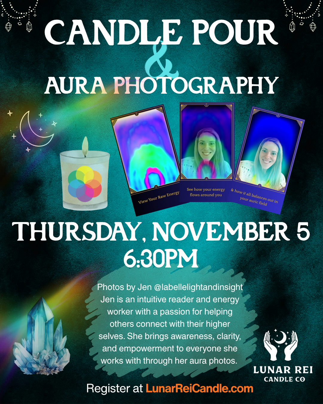 Candles & Aura Photos November 5 at 6:30PM