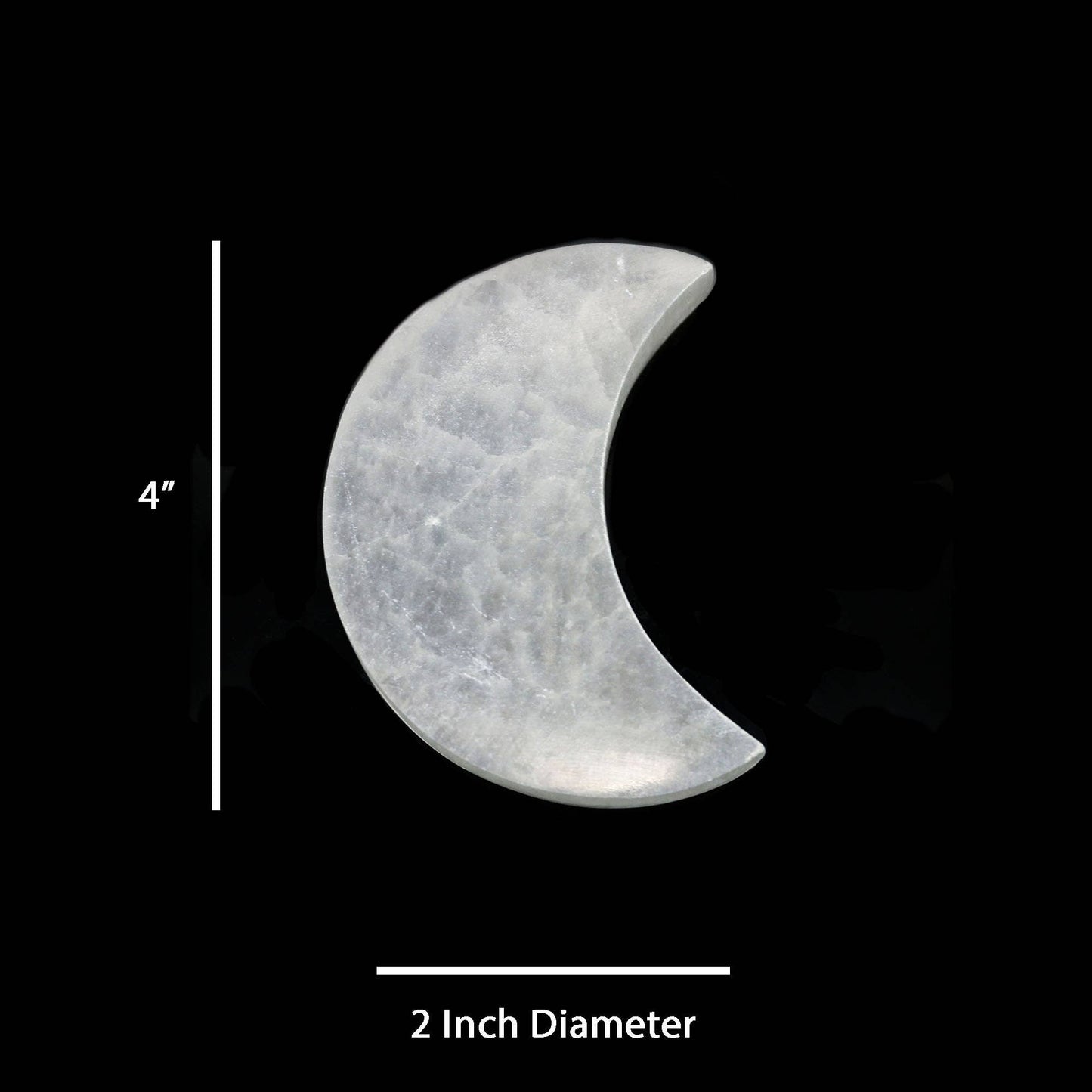 Crescent Moon Selenite Charging Plate (4 in.)
