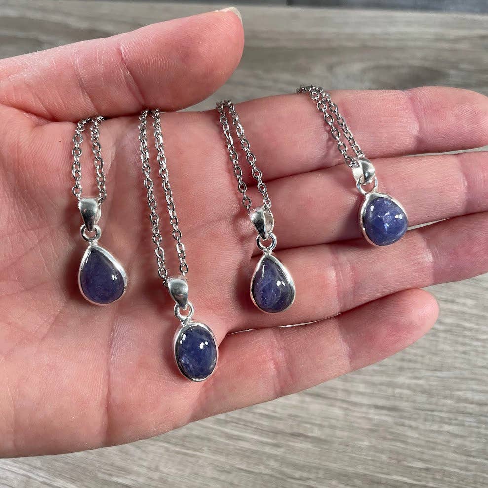 Sterling Silver Oval Gemstone Pendants - Assorted Crystal Jewelry Wholesale