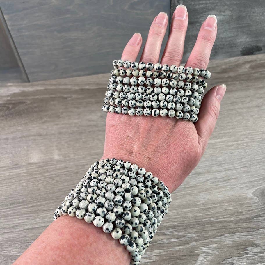 Gemstone Beaded Stretch Bracelets 6mm  – Bulk Jewelry