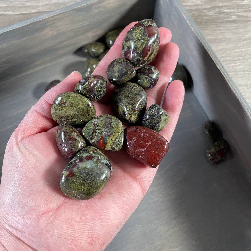 Dragon Bloodstone Tumbled Stones 1 lb Lot – Bulk Polished Crystal Gemstones
