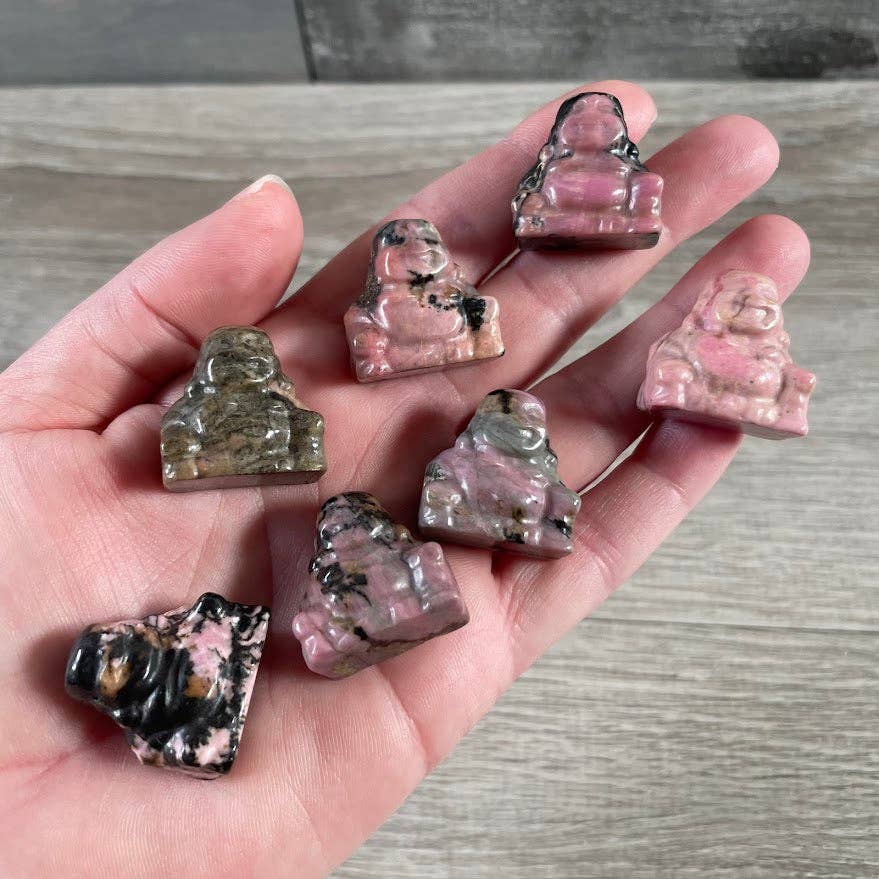 Gemstone Buddha Figurines Small – Assorted Crystal Statues