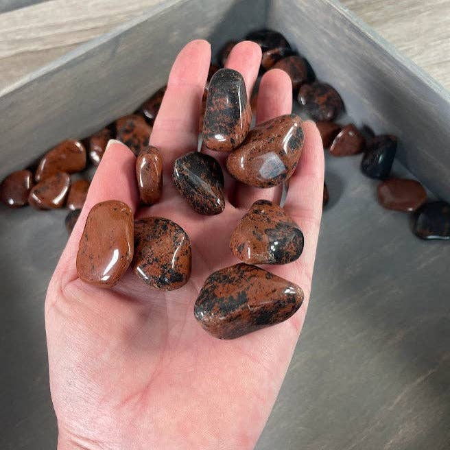 Mahogany Obsidian Tumbled Stones - 1 LB Bulk Wholesale