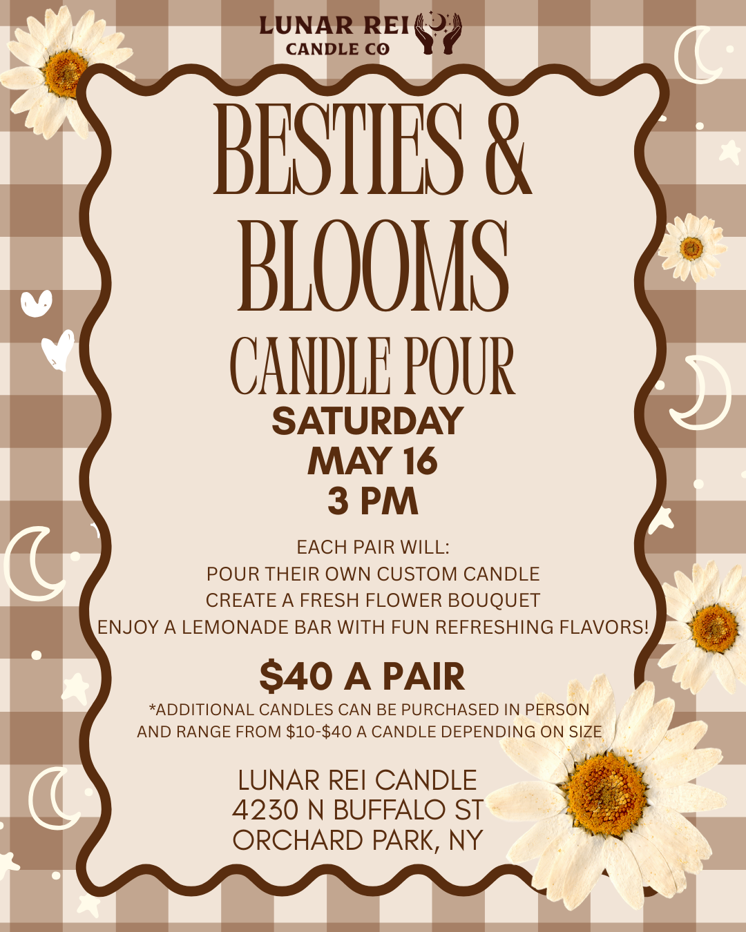 Besties and Blooms - Exclusive Event: new time slot 4:30 PM available!