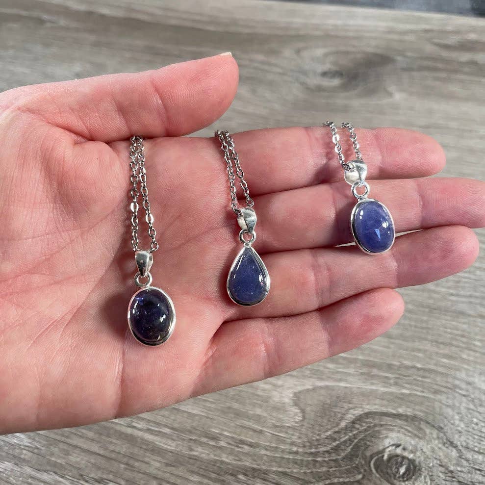 Sterling Silver Oval Gemstone Pendants - Assorted Crystal Jewelry Wholesale