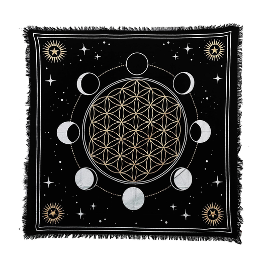 Altar Cloth - Moon Phase Gold (24 x 24 in.)