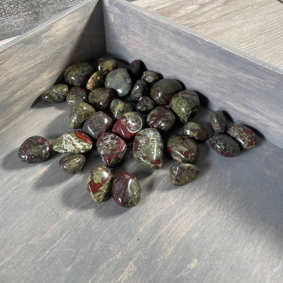 Dragon Bloodstone Tumbled Stones 1 lb Lot – Bulk Polished Crystal Gemstones