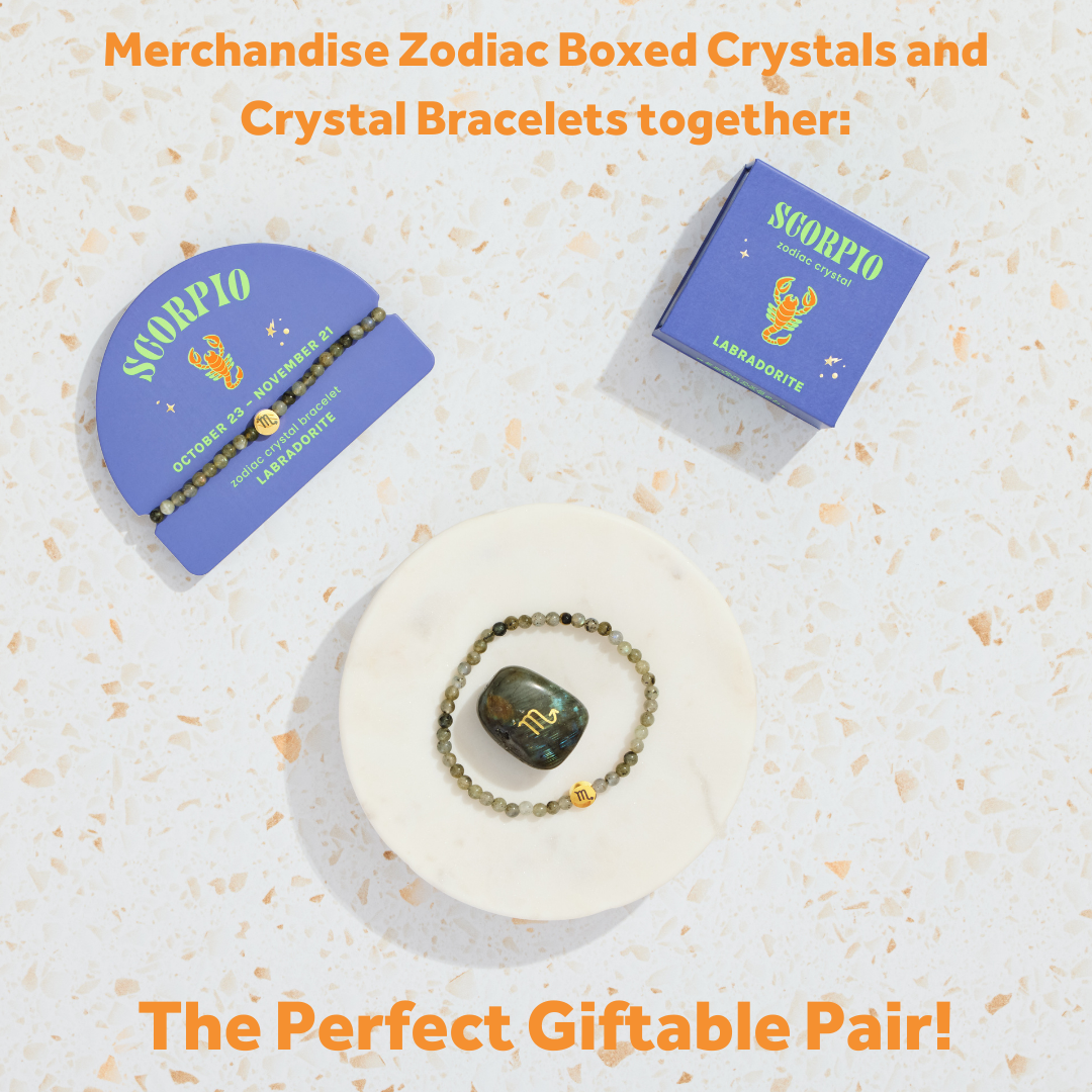 Scorpio Mini Zodiac Bracelet – 4mm Crystal Beads
