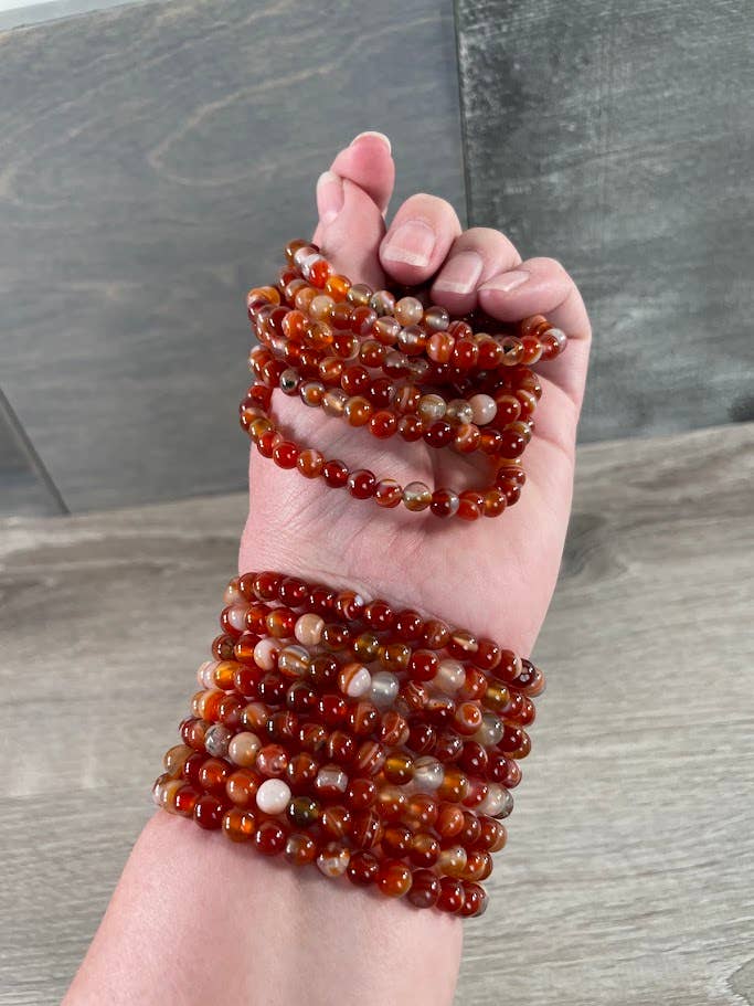 Gemstone Beaded Stretch Bracelets 6mm  – Bulk Jewelry
