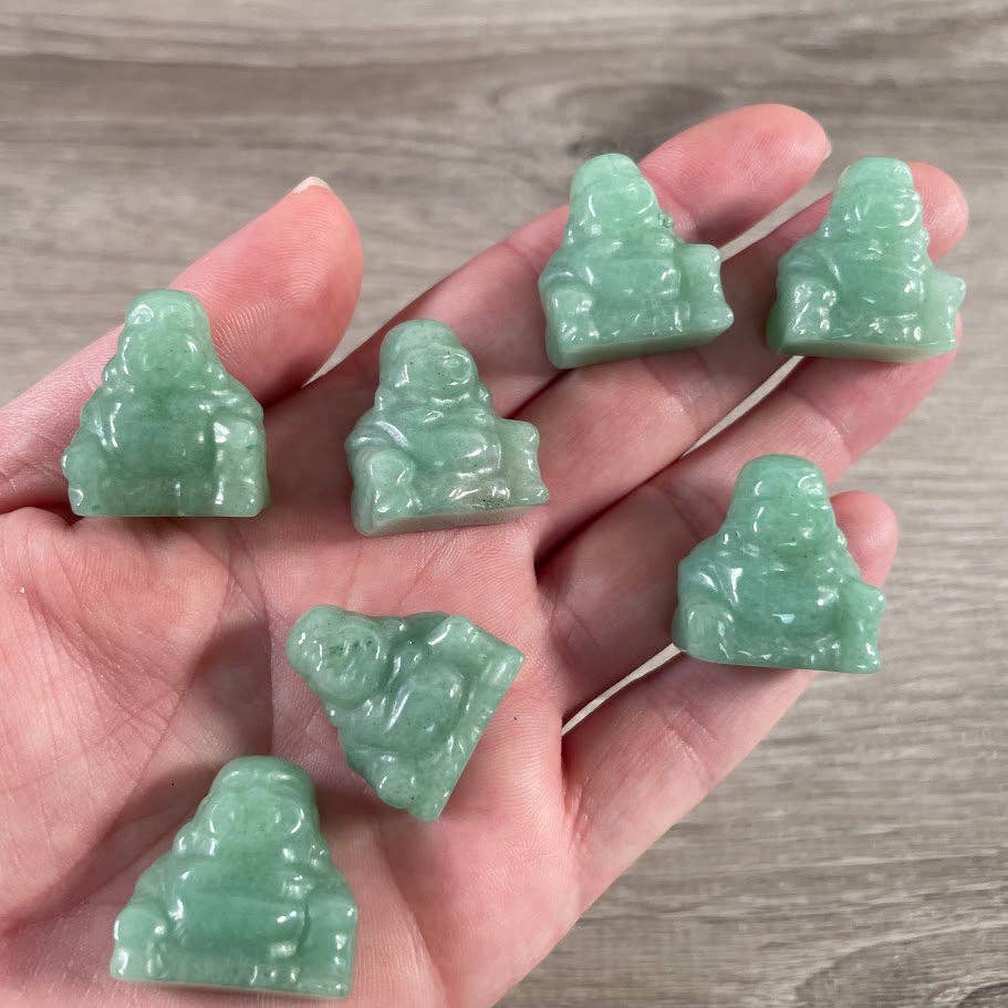 Gemstone Buddha Figurines Small – Assorted Crystal Statues