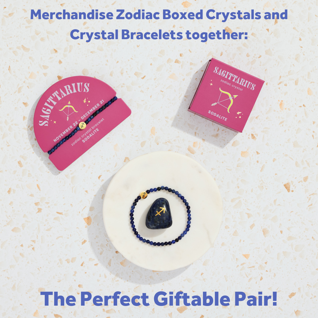 Sagittarius Mini Zodiac Bracelet – 4mm Crystal Beads