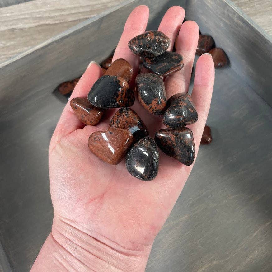 Mahogany Obsidian Tumbled Stones - 1 LB Bulk Wholesale