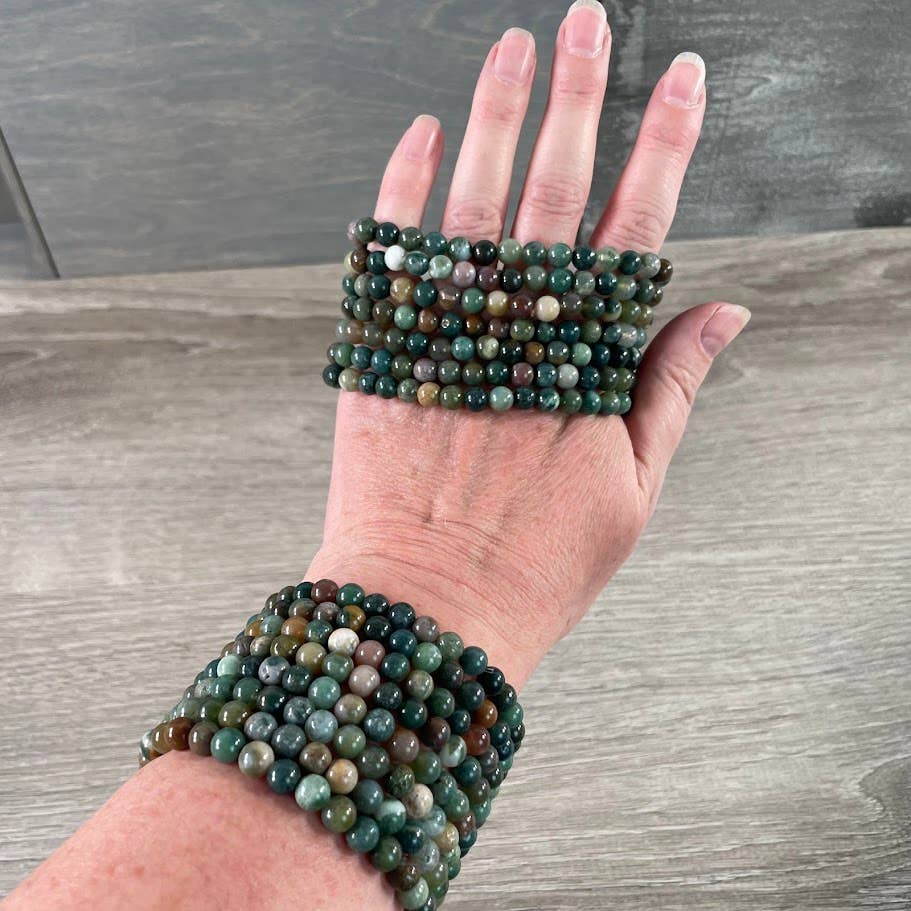 Gemstone Beaded Stretch Bracelets 6mm  – Bulk Jewelry
