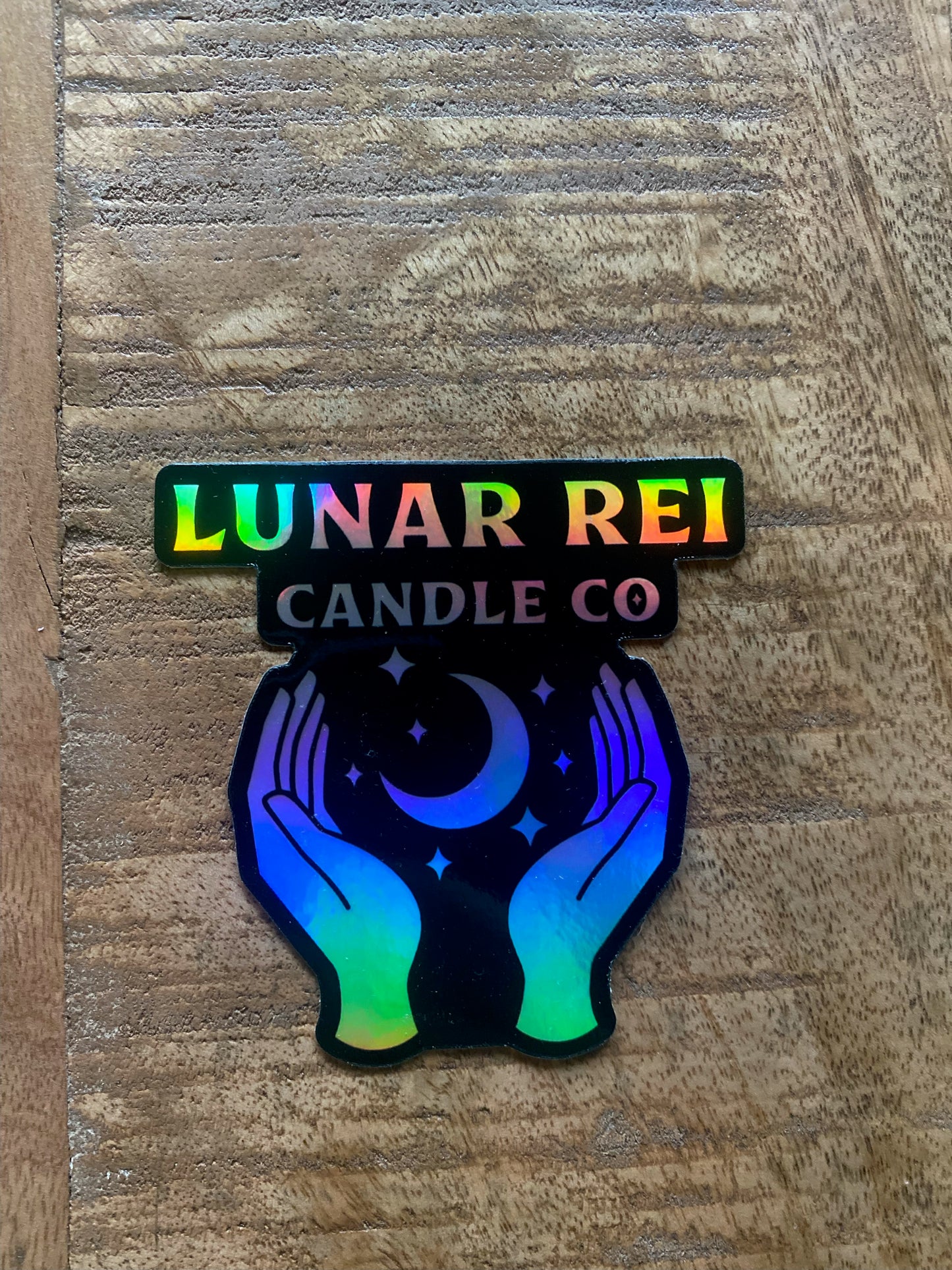 Lunar rei holographic sticker